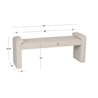 Linon Linn Upholstered Bench