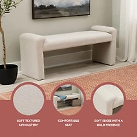 Linon Linn Upholstered Bench