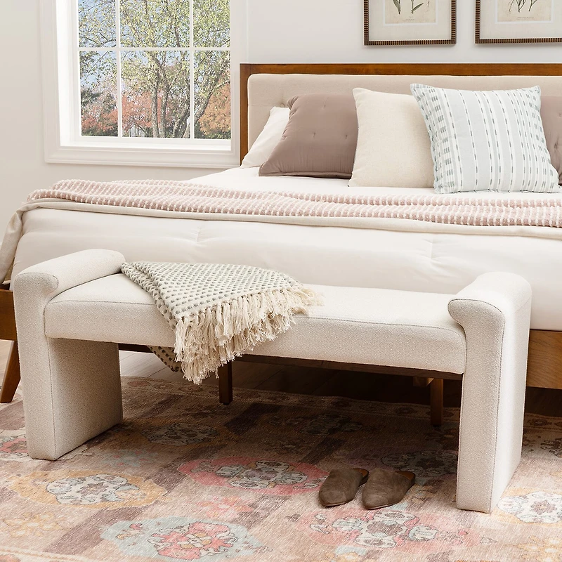 Linon Linn Upholstered Bench