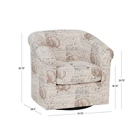 Linon Bonnie Swivel Club Accent Chair