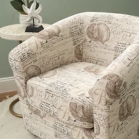 Linon Bonnie Swivel Club Accent Chair