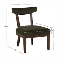 Linon Ballard Green Upholstered Accent Chair