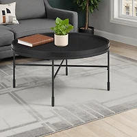 Linon Soloman Wood and Metal Coffee Table