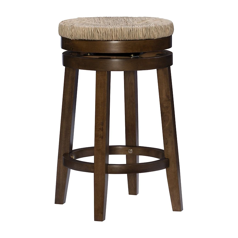 Linon Sanford Seagrass Swivel Counter Stool