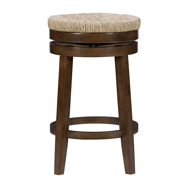 Linon Sanford Seagrass Swivel Counter Stool