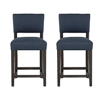 Linon Koda Upholstered Counter Stool Set of 2