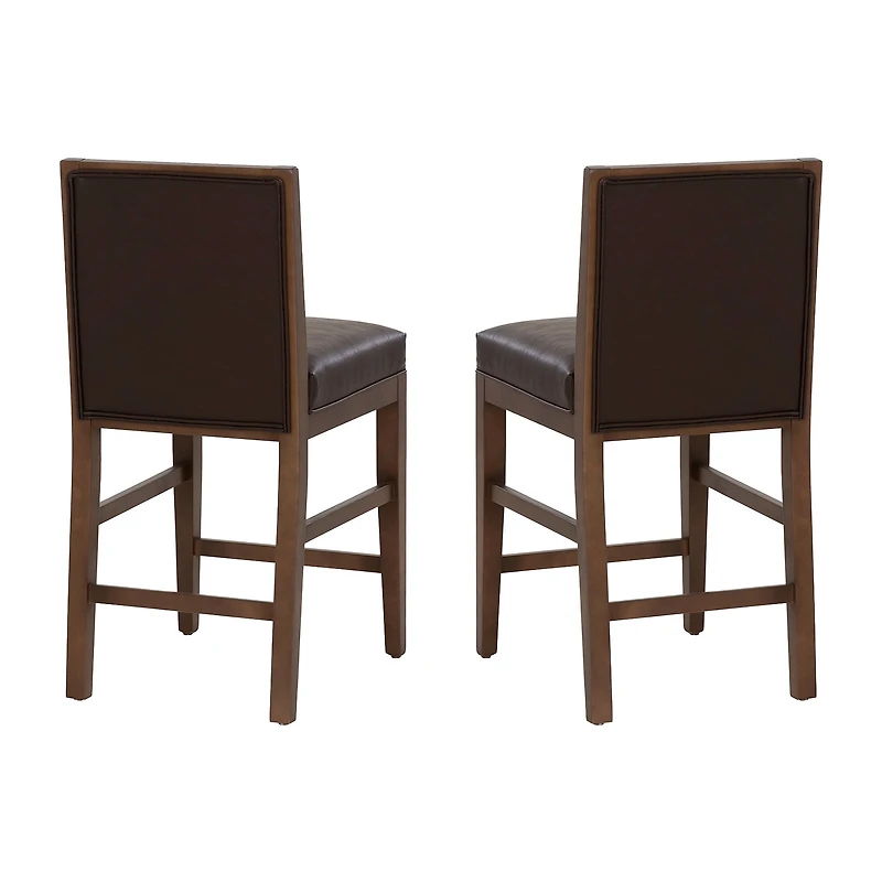 Linon Regina Faux leather Counter Stool Set of 2