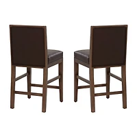 Linon Regina Faux leather Counter Stool Set of 2
