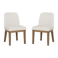 Linon Tucker Upholstered Side Chair Set of 2