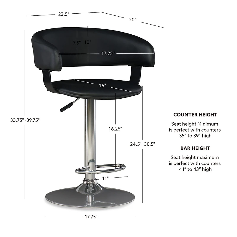 Linon Barrel Bar Stool