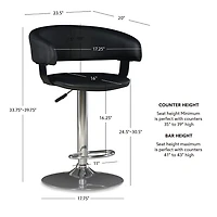 Linon Barrel Bar Stool