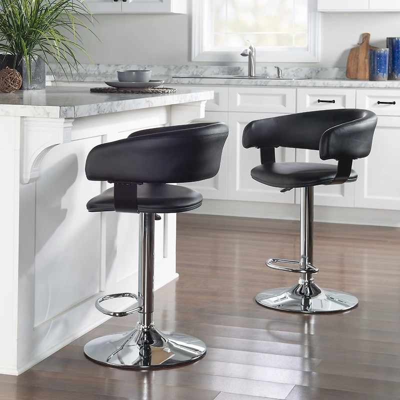 Linon Barrel Bar Stool