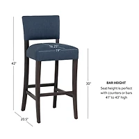 Linon Koda Bar Stool Set of 2