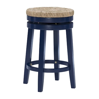 Linon Sanford Seagrass Swivel Counter Stool