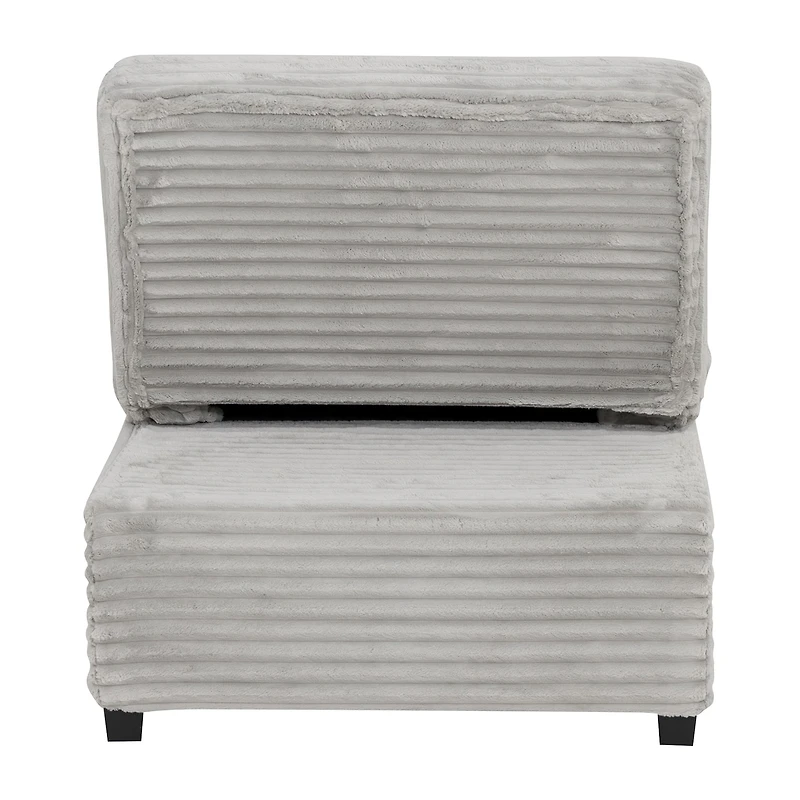 Linon Boone Grey Corduroy Sleeper Chair