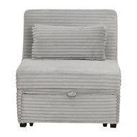 Linon Boone Grey Corduroy Sleeper Chair