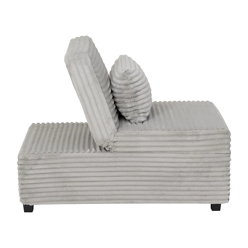 Linon Boone Grey Corduroy Sleeper Chair