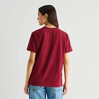 Grayson Threads, The Label Womens Juniors Crew Neck Short Sleeve Loose Fit Snoopy Graphic T-Shirt