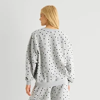 Grayson Threads, The Label Womens Juniors Crew Neck Long Sleeve Minnie Mouse Sweatshirt