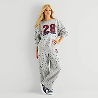 Grayson Threads, The Label Womens Juniors Crew Neck Long Sleeve Minnie Mouse Sweatshirt