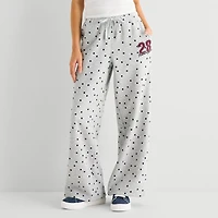 Grayson Threads, The Label Womens Juniors Wide Leg Mid Rise Minnie Mouse Fleece Sweatpant