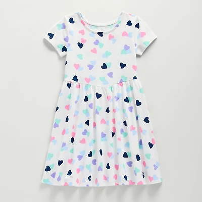 Thereabouts Little & Big Kid Girls Short Sleeve A-Line Dress