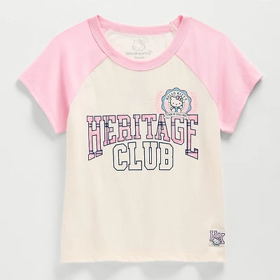 Little & Big Kid Girls Crew Neck Short Sleeve Regular Fit Hello Kitty Graphic T-Shirt