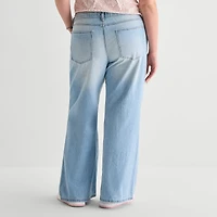 Arizona Womens Juniors Plus Low Rise Bootcut Jean