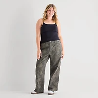 Arizona Curvy Womens Juniors Plus Low Rise Straight Leg Jean