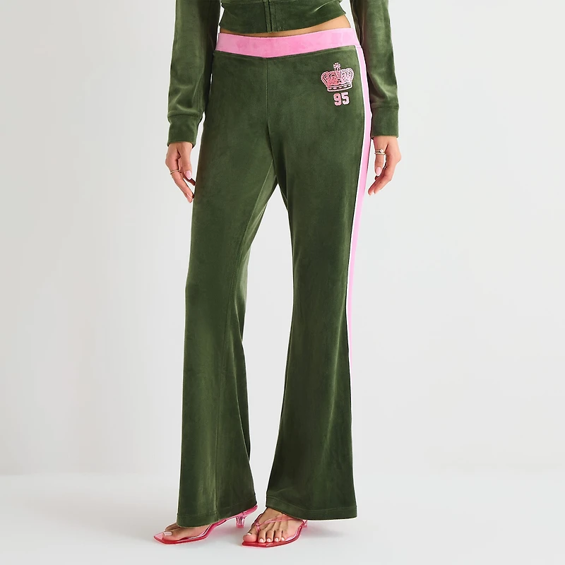 Juicy By Couture Womens Juniors Flare Mid Rise Sweatpant