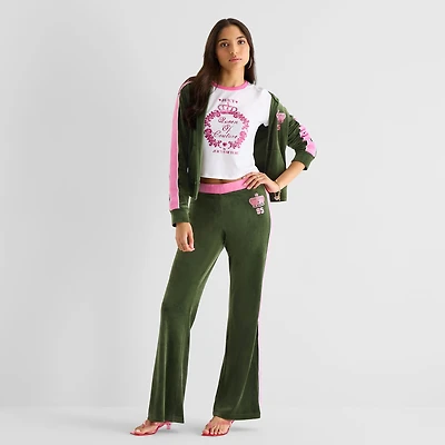 Juicy By Couture Womens Juniors Flare Mid Rise Sweatpant