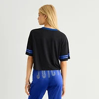 Juicy By Couture Womens Juniors V Neck Short Sleeve Regular Fit Graphic T-Shirt
