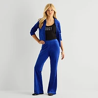 Juicy By Couture Womens Juniors Flare Mid Rise Track Pant