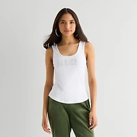 Juicy By Couture Womens Juniors U Neck Sleeveless Tank Top