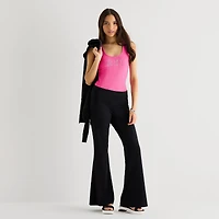 Juicy By Couture Womens Comfort Waistband High Rise Juniors Yoga Pant