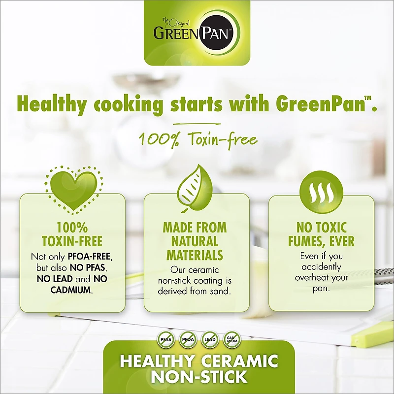 GreenPan Lima Hard Anodized Ceramic Non-Stick 2pc. Open Saucepan Set