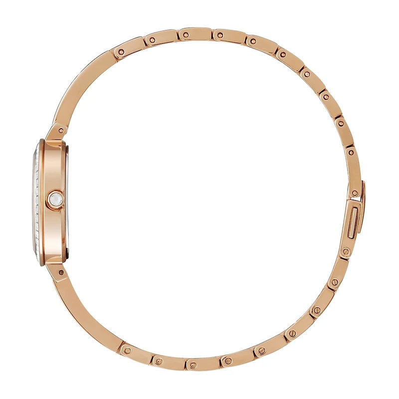 Citizen Silhouette Crystal Womens Rose Goldtone Stainless Steel Bracelet Watch Em0863-53d