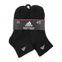 adidas Cushioned Womens 6 Pair Quarter Ankle Socks