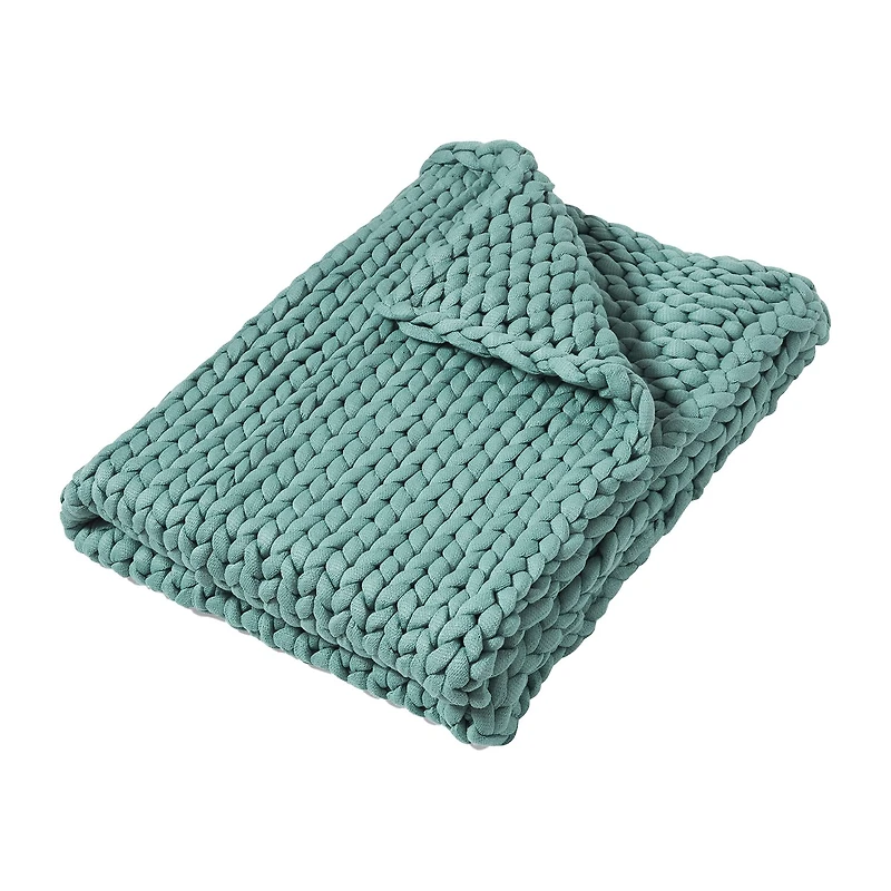 Your Lifestyle By Donna Sharp Chunky Knitted Reversible Lightweight Throw