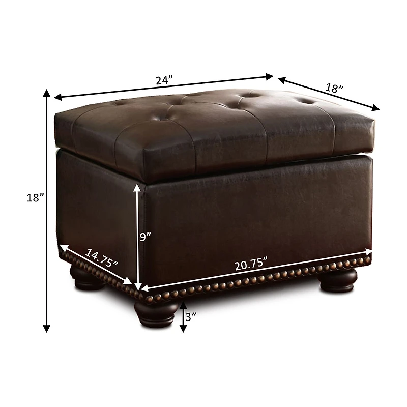 Designs4comfort 5th Avenue Storage Ottoman