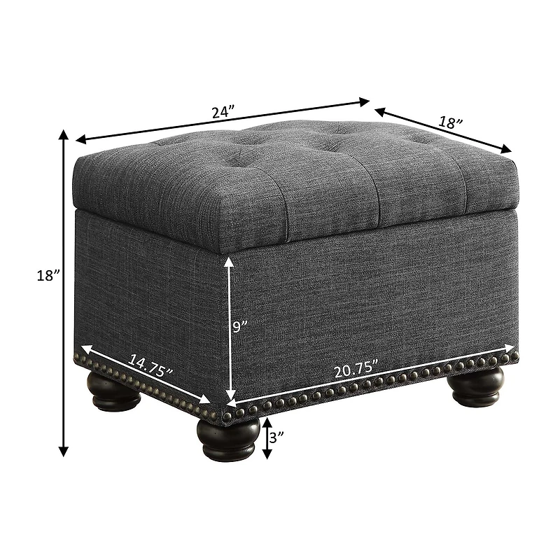 Designs4comfort 5th Avenue Storage Ottoman