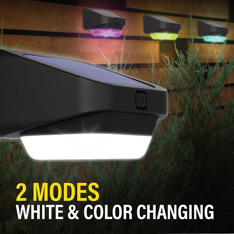 Bell + Howell Color Changing Solar Fence Lights - 4 Pack