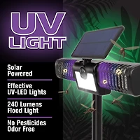 Bell + Howell Monster Solar Zapper 2-in-1 Floodlight Solar Bug Zapper
