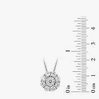 Diamond Blossom (H / I1-I2) Womens 1 CT. T.W. Lab Grown White Diamond 10K Gold 18 Inch Pendant Necklace
