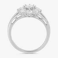 Diamond Blossom (H / I1-I2) Womens 1 CT. T.W. Lab Grown White 10K Gold Flower Cluster Cocktail Ring