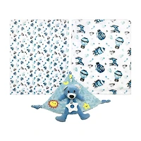 3 Stories Trading Company 3-pc. Baby Blanket and Toy Set