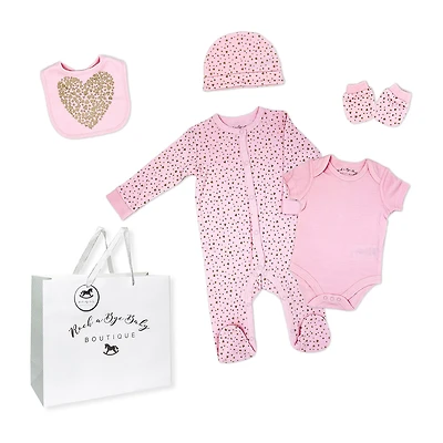 3 Stories Trading Company Baby Girls 5-pc.Layette Set