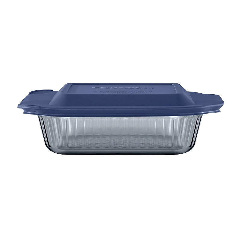 Pyrex Sculpted Tinted 8" Square Glass Baking Dish
