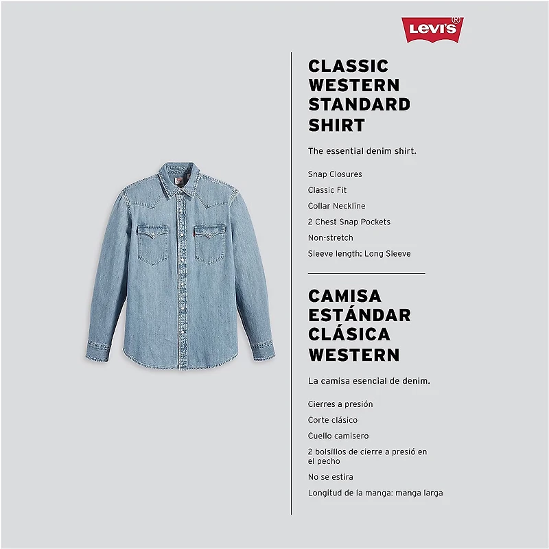 Levi's® Big and Tall Mens Long Sleeve Western Shirt