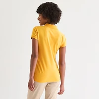 IZOD Womens Juniors Short Sleeve Polo Shirt